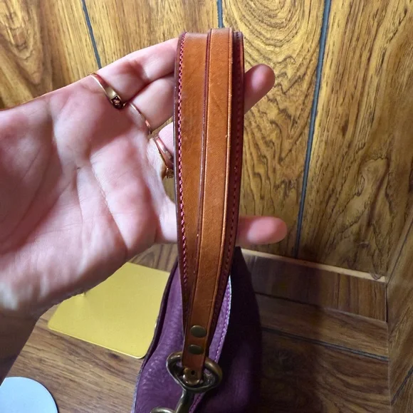 Coach Vintage Chelsea Nubuc Pink and Purple Leather Shoulder Bag - Picture 7 of 9